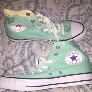 teal high top converse💙
